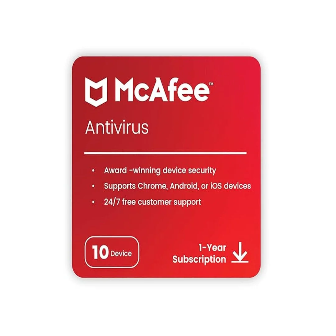 McAfee AntiVirus Protection | 10 PC | 2024